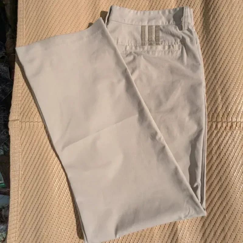 Adidas Climalite Men's Golf Pants 34x32 Beige Chino Flat Front Straight Leg